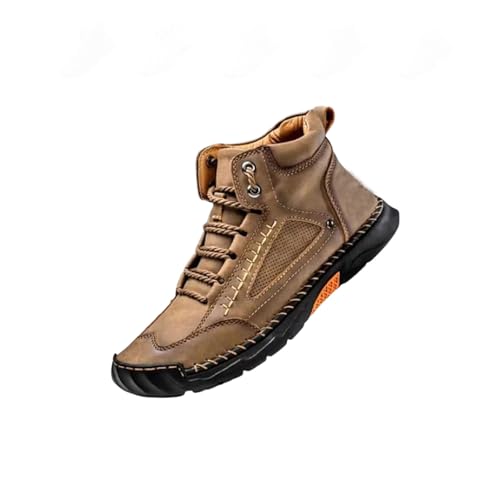 Men's Waterproof Leather Work Boots 10.5 Khaki