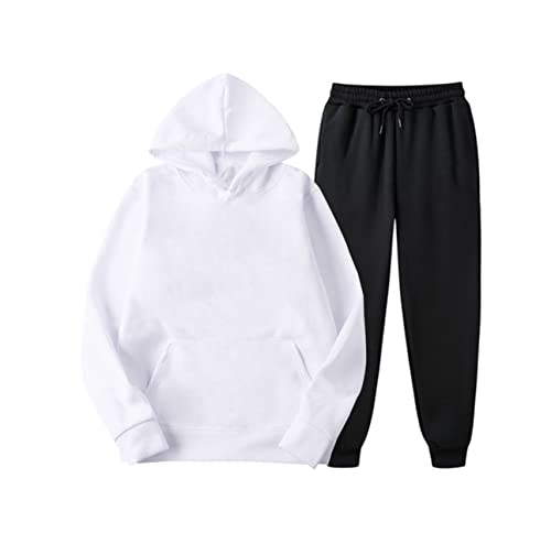 Survêtement de sport homme avec pantalon de course à pied et sweat à capuche d'hiver taille 40