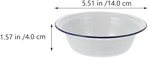 Miniatura 4 de Cuenco de sopa esmaltado vintage cuenca esmaltada retro cuenco esmaltado cuenco de mezcla de esmalte Enamelware Tazón para servir ensalada Cuenco
