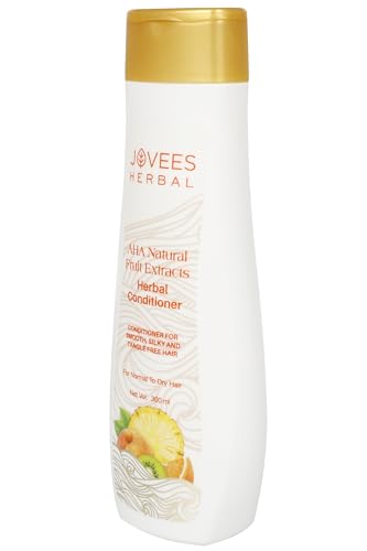 Image of JOVEES Herbal AHA Natural Fruit Extracts Conditioner For Smooth, Silky And Tangle Free Hair | Conditioner For Damaged Repairs, Nourishes Frizzy Hair, And Shiny Hair- 300ml, (1 count)