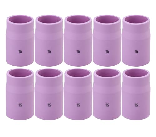 Image of RIVERWELD TIG Gas Lens Alumina Nozzle 53N89 15# 15 /16 inch Orifice 10pcs