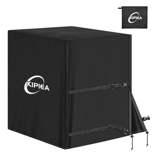 Kipiea Heavy Duty Air Conditioner Cover for Outside Units, Windproof, Anti-UV, Tear & Fade Resistant AC Cover for Winter (28' W x 28' D x 30' H)