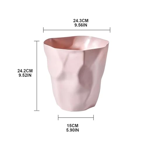 Cubo de basura irregular negro sin contacto de plástico sólido 4