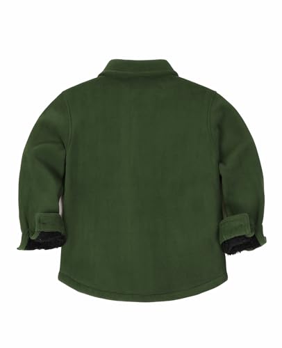 ThCreasa Boys Warm Sherpa Lined Buffalo Plaid Fleece Button Down Shirt Jacket2