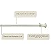 Decorative Window Curtain Rods With Finials, 48 To 86 Inches, 0.75 Diameter - Buono II, Carson Series - Lightweight & Easy To Install, Adjusts Telescopically To Fit Any Window by Achim Home Decor