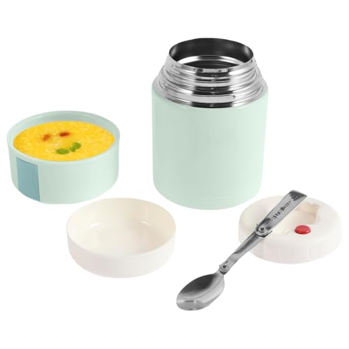 Contenedor Térmico para Alimentos, Envases de Acero Inoxidable con Tapa, Recipiente Hermético Para Picnic, Camping, Actividades Al Aire Libre Y Escuela