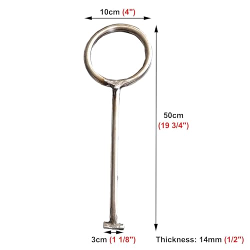 Herramienta para levantar tapas de alcantarilla y arquetas de acero de 50 cm 7