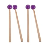TOKIDNY Maillets pour Percussion en Aluminium Violet 4 Pièces – Baguettes Légères avec Man...