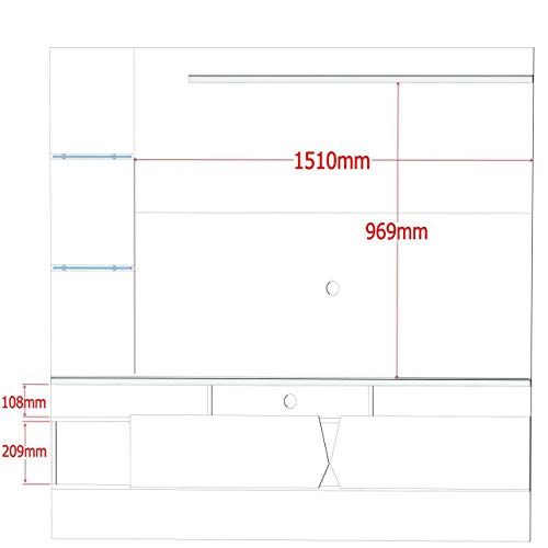 Painel Sala Para TV Ate 55 Polegadas Intense