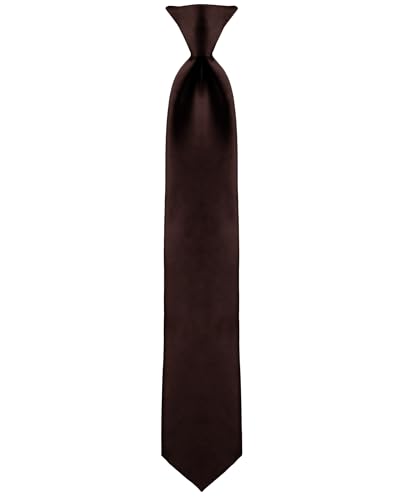 Image of boxed-gifts Clip on Ties for Men - Premium Black Solid Color Clip on Tie