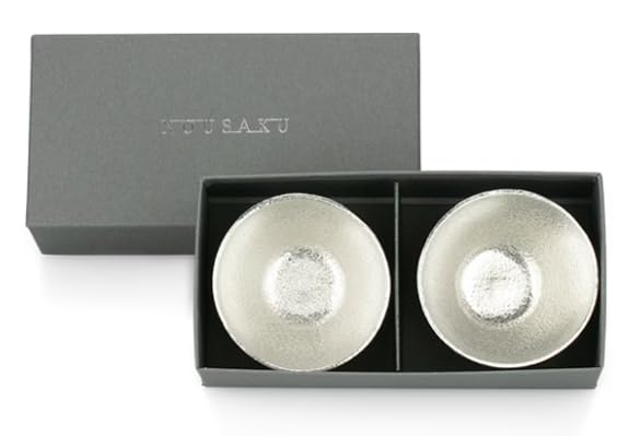 Amazon.co.jp: スズ ぐい呑 猪口 能作 本錫100％ 酒器 ぐい呑み 2個