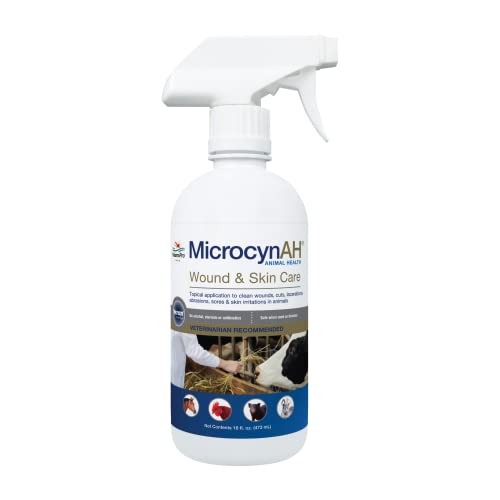 Microcyn AH Wound & Skin Care, Cura della Ferita e della Pelle per Animali Domestici - 473 ml