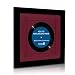 45 Single (6 7/8") Vinyl-Record Frame Featuring Red Mat Design and Solid Wood Black Matte Finish Frame