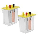 Yardwe 2 Sätze Salz Wasser Batterie Experimentierset für Physik Lernspielzeug mit Metallplatten DIY Obst Batterie Bausatz für Grundschule und Technikunterricht