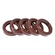 HEROFFIX Universelle Öldichtung TC Doppellippe mit Stahlfeder Dichtungsring Rotierende Wellendichtung 25x35x8mm Hochdruck FKM Gummi Braun 5 Stück