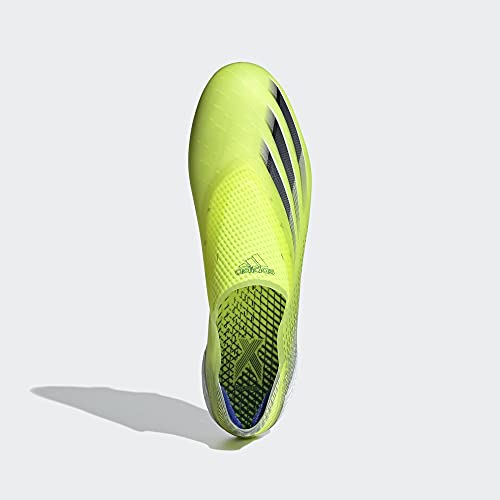 Adidas X Ghosted+ Firm Ground Cleat - Men's Soccer Solar Yellow/Core Black/Team Royal Blue #TOP2