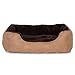 lionto by dibea legowisko dla psa, poduszka dla psa z dwustronną poduszką (L) 75 x 60 cm, kolor brązowy/beżowy