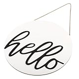 VOSAREA Handgefertigter Langlebig und Praktisch mit Frischem Design Weiß Holzanhänger und als Türhänger für Kinderzimmer Zuhause