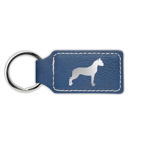 Mister Petlife Dogo Argentino Keychain Leatherette Rectangle - La...