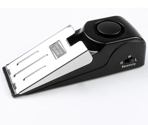 Meichoon Atascos de cuña de tope de puerta de alarma para el interior 120db antirrobo ruidoso portátil a prueba de viento para el hogar hotel Detección de alerta de seguridad Seguridad de viaje