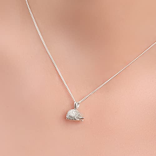 HENRYKA Collier hérisson en Argent Sterling 925 - Chaîne de 18 Pouces | Cadeaux hérisson | Bijoux Animaux | Pendentif forêt – vue 3