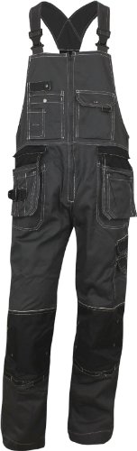 CXS Krystof Herren Arbeitslatzhose mit Kniepolstertaschen - Sehr Stabile Strapazierfähige Arbeitshose mit Hosenträger Gartenhose Bundhose Cargohose Arbeitsoveral