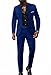 ORBITRAY Men's Wedding Tuxedo Suits Party Evening Suits Solid Colored 2 Piece Fashion Formal Workwear Standard Fit Turquoise