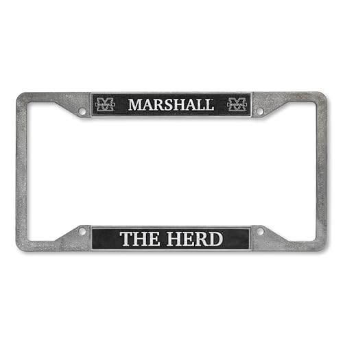 Rico Industries NCAA Marshall Thundering Herd Pewter License Plate Frame 12" x 6"