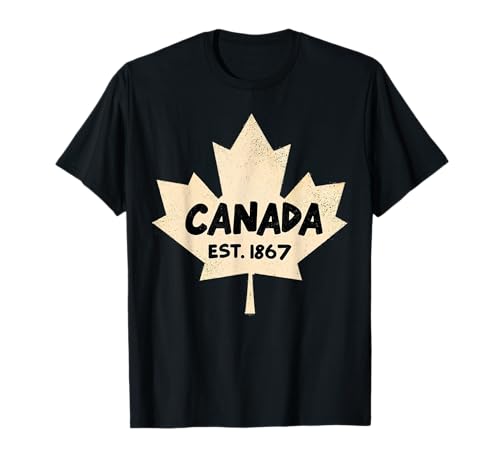Hoja de arce clásica Canadian Heritage Canada Est. 1867 Camiseta