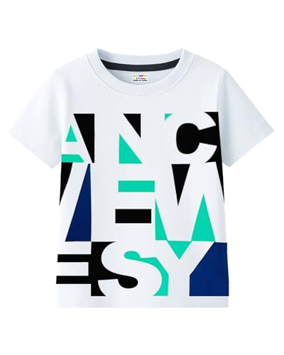 Image of Kuchipoo Boys Half Sleeves Regular Fit Cotton T-Shirt