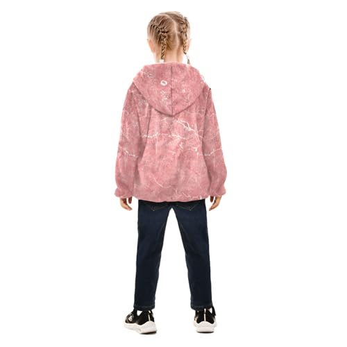 GuoChe Pink Marble Stone with White Baby Boy Fleece Jacket4