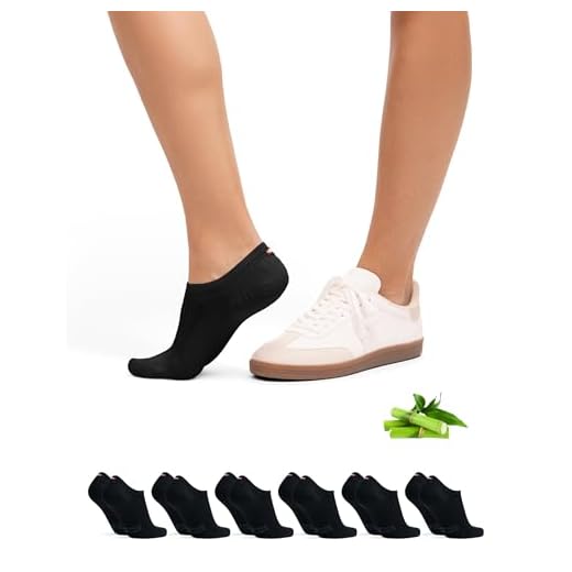 DANISH ENDURANCE No Show Socks aus Viskose, 6 Pack (Schwarz, 39-42)