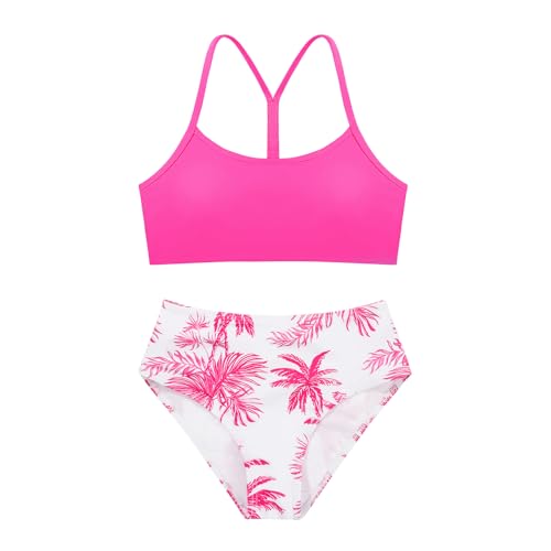Image of Weixinbuy Girls Swimsuits Bikini Set Kids Bathing Suit Bikini Top Bottom 2Pcs Teen Girls' Swimwear Set