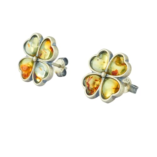 Ambre de la Baltique boucles d'oreilles S925 anti-allergie