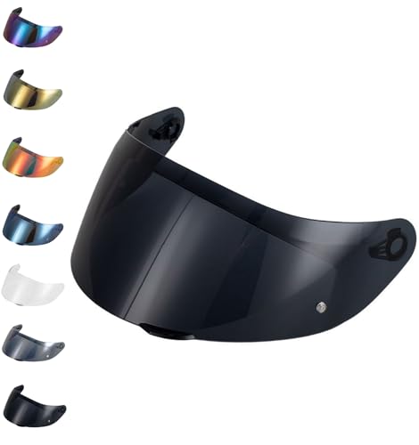 EvoParts Visière GT4-1 GT4-2 pour casque compatible AGV K1 K1S K5 K5S pinlock ready (Noir 80%, L-ML-XL-XXL)