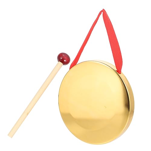 Kisangel 1set Copper Gong Percussion Instrument Hand Gong for Festivals Parties School Events Durable Musical Instrument for Rhythm Development