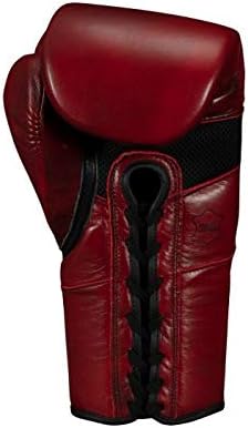 TITLE Boxing Blood Red Leather Sparring Gloves - Lace Up, Ideal for Training and Bag Work
