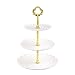 Generic Tortenständer mit 3 Ebenen, Hochzeit, Party, Servieren, Dessert, Tisch, Obstteller (weiß)