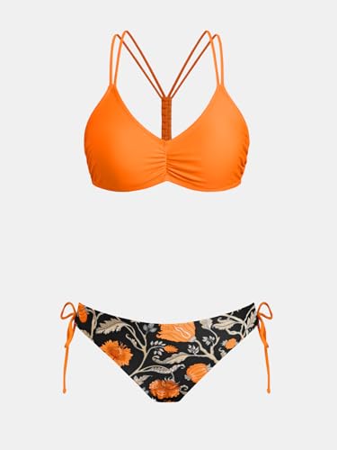 Image of CUPSHE Women's 2 Piece Bikini Set Back Braided Straps with Reversible Bottom