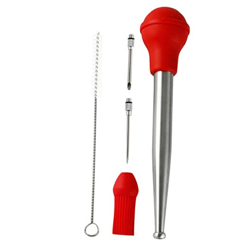 FELTECHELECTR Bbq Seasoning Brush Flavor Needle Metal Turkey Baster Stainless Steel Baster for Cooking