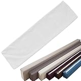 ELYSYSRL Schaumstoffstreifen Schutzhülle Matratzenverlängerungsbezug, Hülle für Bett Lückenfüller Leinenstoff für Matratzenfüller mit Reißverschluss, Waschbar(Weiß,90x10x10cm)