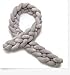 Queta Trenza Protector de Cuna, Parachoques Trenzado de Cuna, 2.2m Almohada Anudada Trenzada Anticolisión, decoración de Cama, Cuna, Valla De Seguridad, Cochecito de Bebé (gris)