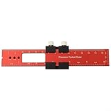Sawhamale Regla de medición de aleación de aluminio con escala métrica y en pulgadas, tope deslizante para ángulos de 45/90/135 grados, herramienta de trazado de precisión para carpintería y (H160)