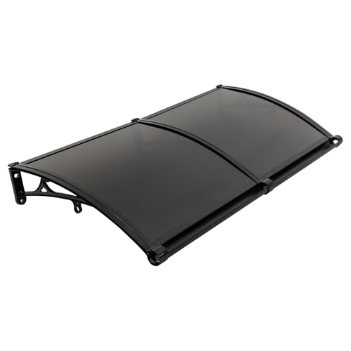 Marquesina para puerta de casa, marquesina para puerta de casa, cubierta de entrada de casa, terraza, cubierta de aluminio, protección contra la lluvia, 200 kg, capacidad de carga, 120 x 64 cm