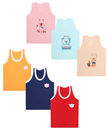 Image of superminis Cotton Vests /Baniyan /Inner Wear - Regular Fit, Sleeveless, Printed Sandos for Girls, Boys and Kids