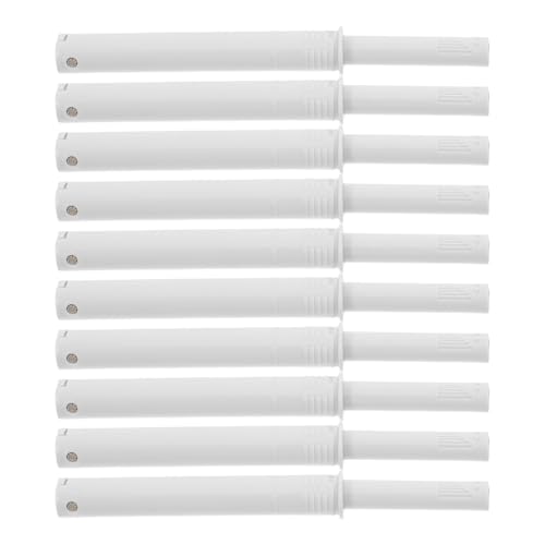 HAMPPLIES Chiusura Magnetica a Pressione per Armadietti 10 Pezzi, Fermo Nascosto senza Maniglia Bianco, Ferramenta per Porte Armadio Cucina, Meccanismo di Chiusura Magnetica per Mobili