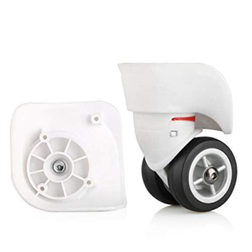 Luggage Wheel,Luggage Suitcase Wheels, 360 Degree Swivel Luggage Mute Wheel Suitcase Replacement Repair Wheels Parts Spinner (S Szie W042#)(White)