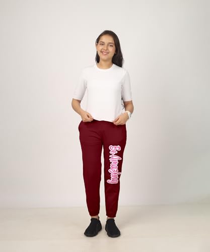 Image of KYDA KIDS Girls 100% Pure Cotton Printed Loose Fit Track Pants | Premium Summer Casual Wear with Elastic Waist Daily Comfort Wear (Pack of 4)