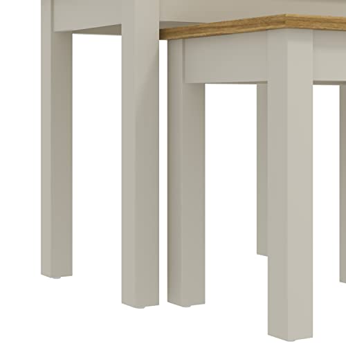 Galano Sufy Nest of 2 Tables Unit - Modern Sofa Side Table for Living Room - Small and Light Multilevel Coffee Table Set - 33 x 48 x 46.5 cm - Light Grey 7 Galano Sufy Nest of 2 Tables Unit - Modern Sofa Side Table for Living Room - Small and Light Multilevel Coffee Table Set - 33 x 48 x 46.5 cm - Light Grey - Image 7