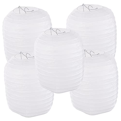Operitacx 5piezas Linternas De Papel Plegables Decorativas y Colgantes Para Fiestas Festivales y Restaurantes Linternas De Papel Japonesas Blancas Para